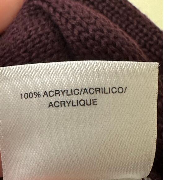 Nine West burgundy 3/4 sleeves cable knit midi dress size XL - Picture 4 of 13